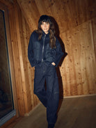 MOS MOSH Harriet Loisa navy quilted panel jacket full outfit view