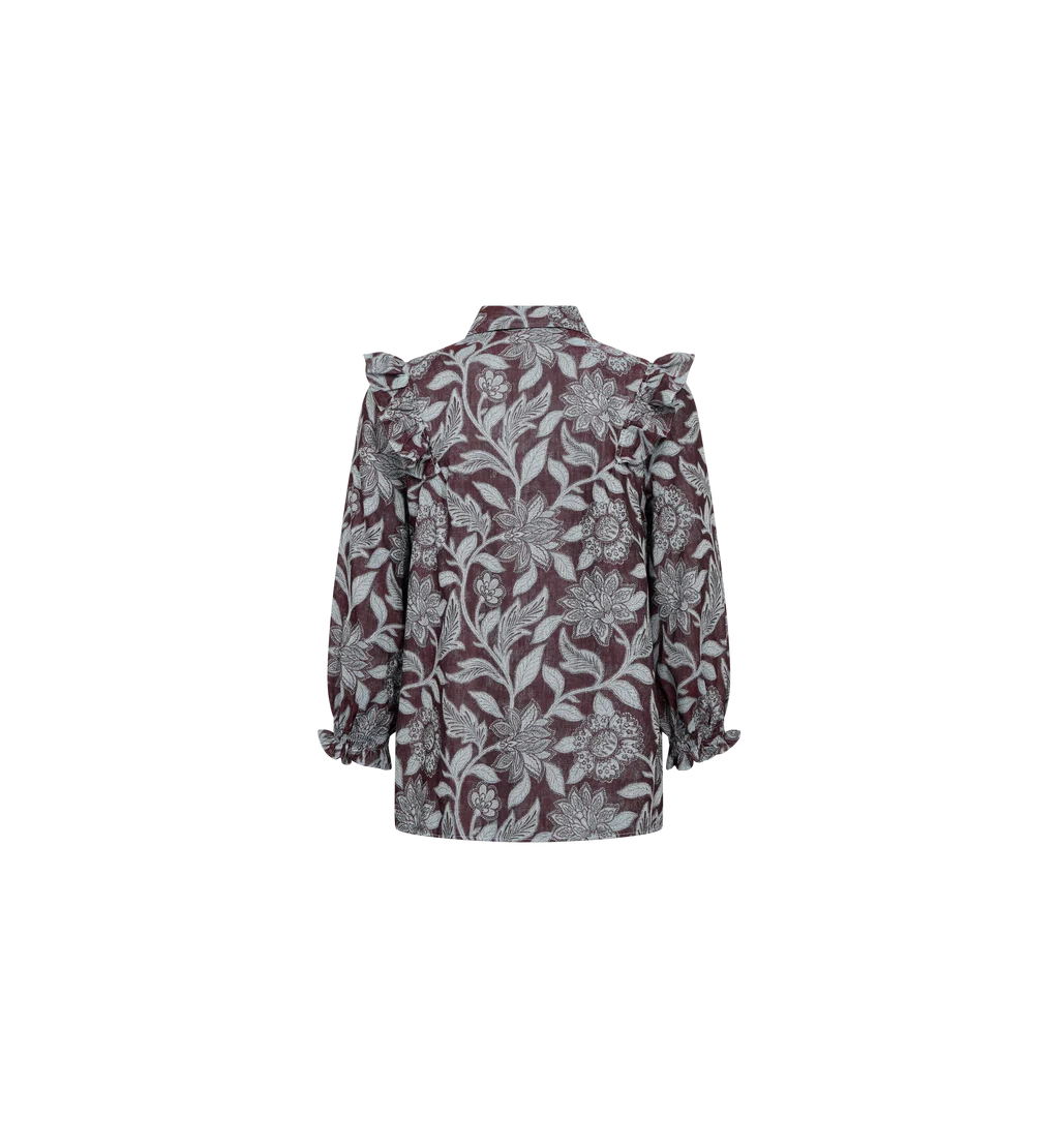MOS MOSH Debby Visi Flip floral shirt back product view