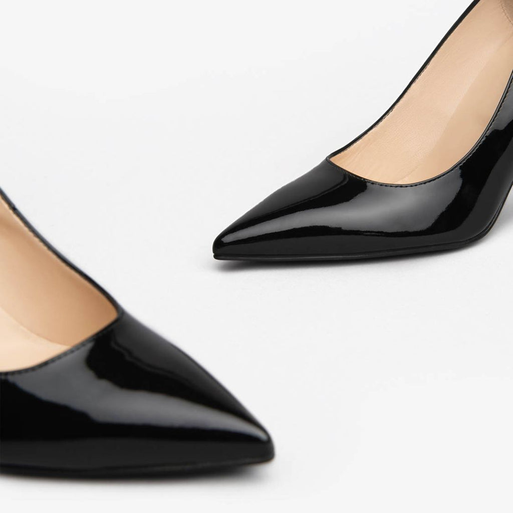 Nero Giardini Black Stiletto Court Shoe