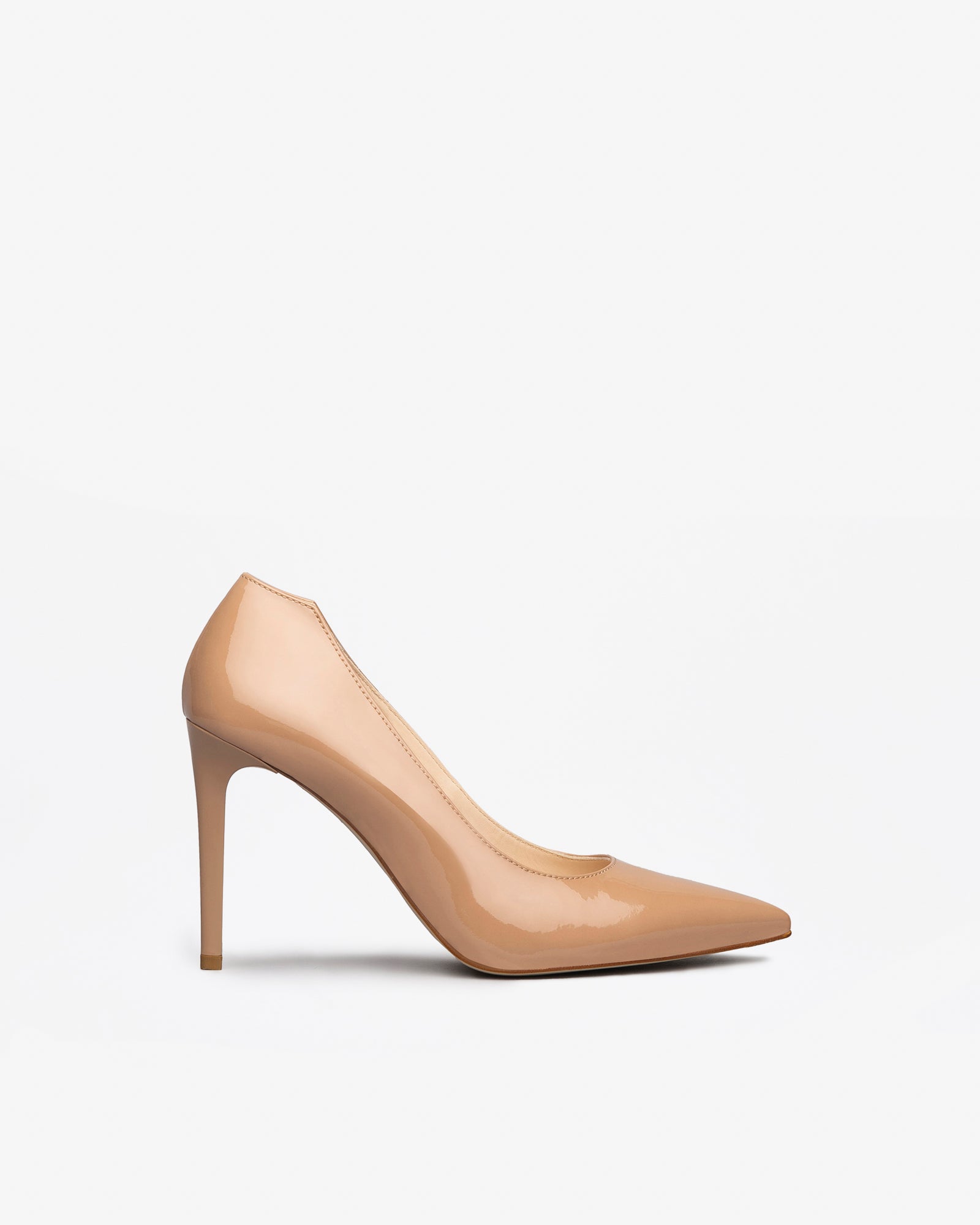 Nero Giardini Nude Patent Leather High Heel Court Shoes