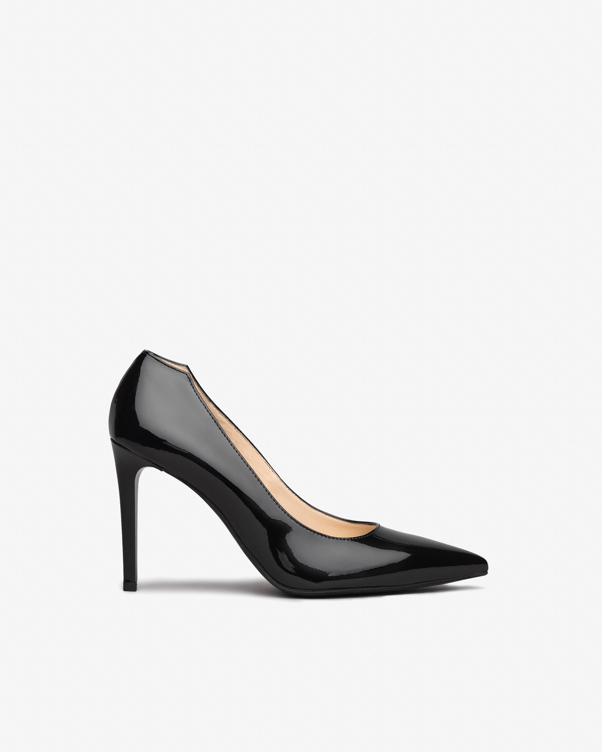 Nero Giardini Black Patent Leather High Heel Court Shoes