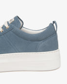 NeroGiardini blue suede platform trainers heel detail