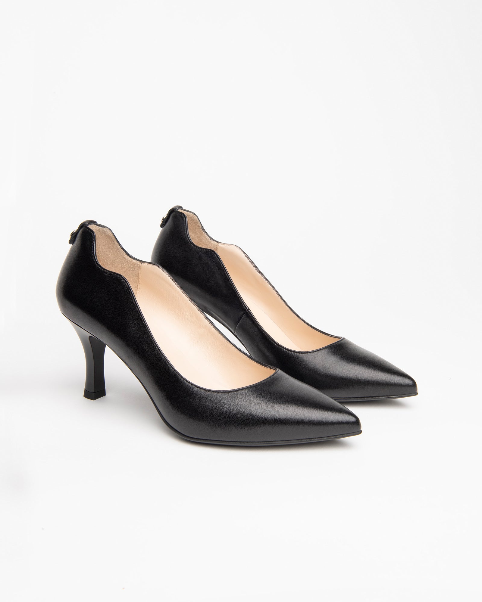 Nero Giardini Leather Mid Heel Court Shoes