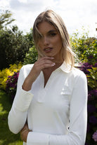 No2moro Anna Cream Long Sleeve Layering Top With Collar