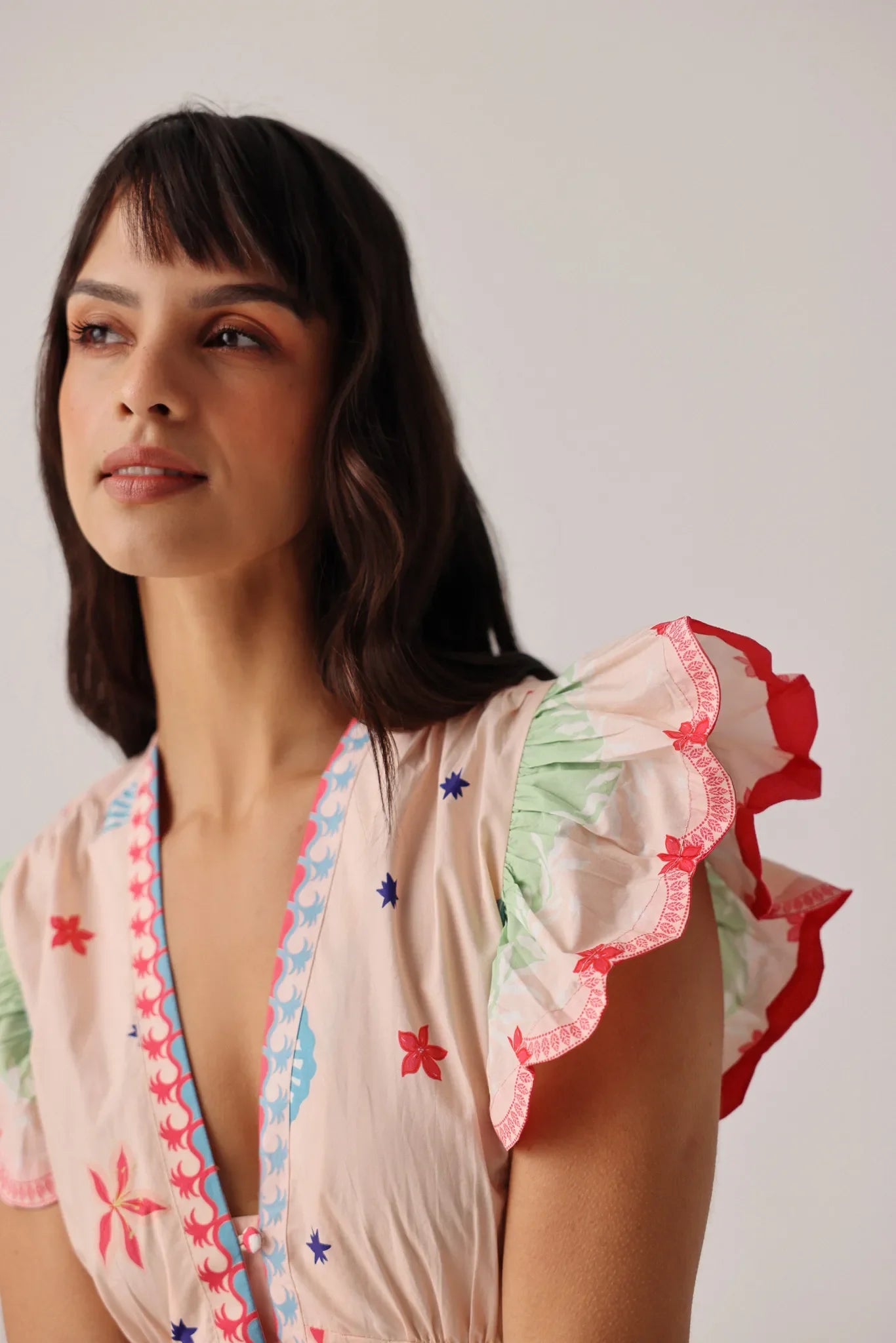 NOIB Estrella pineapple print maxi dress full length summer occasion outfit
