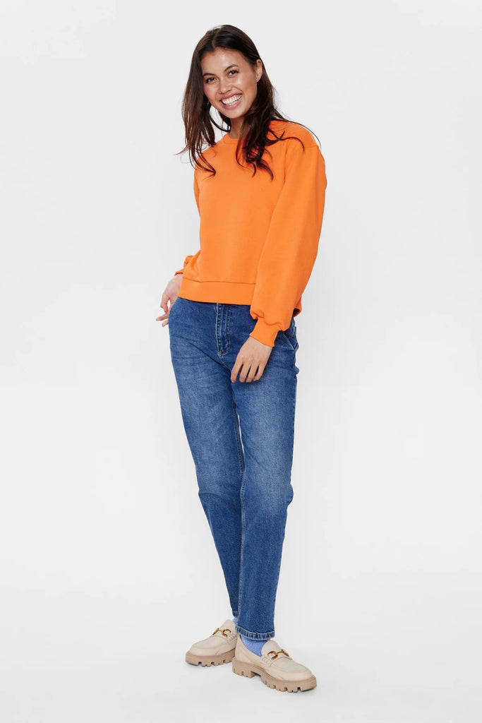 Numph Numyra Orange Sweatshirt