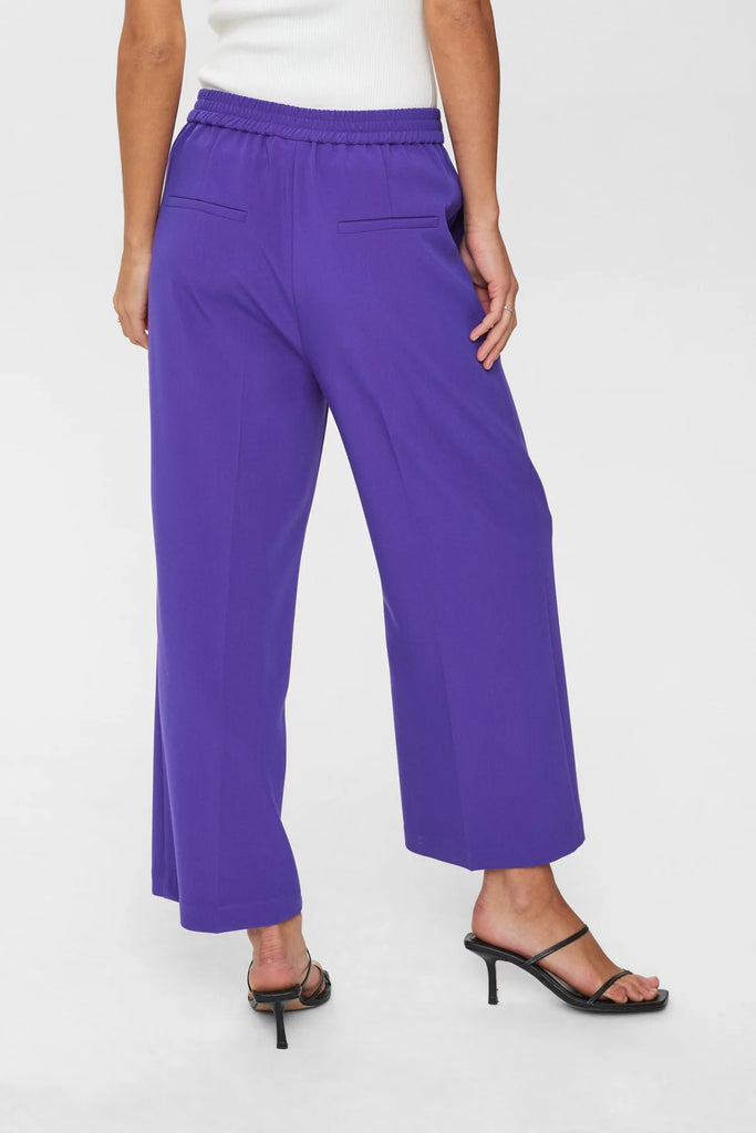 Numph Nuronja Smart Seamed Purple Trousers From back