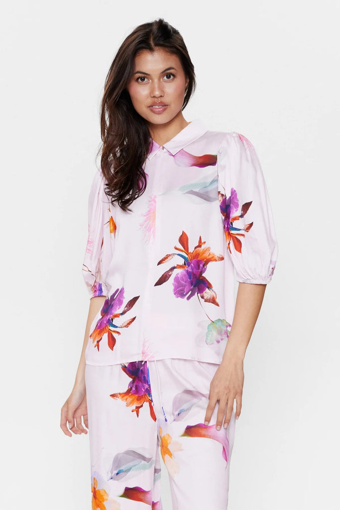 Numph Nurita Lilac Floral Print Shirt