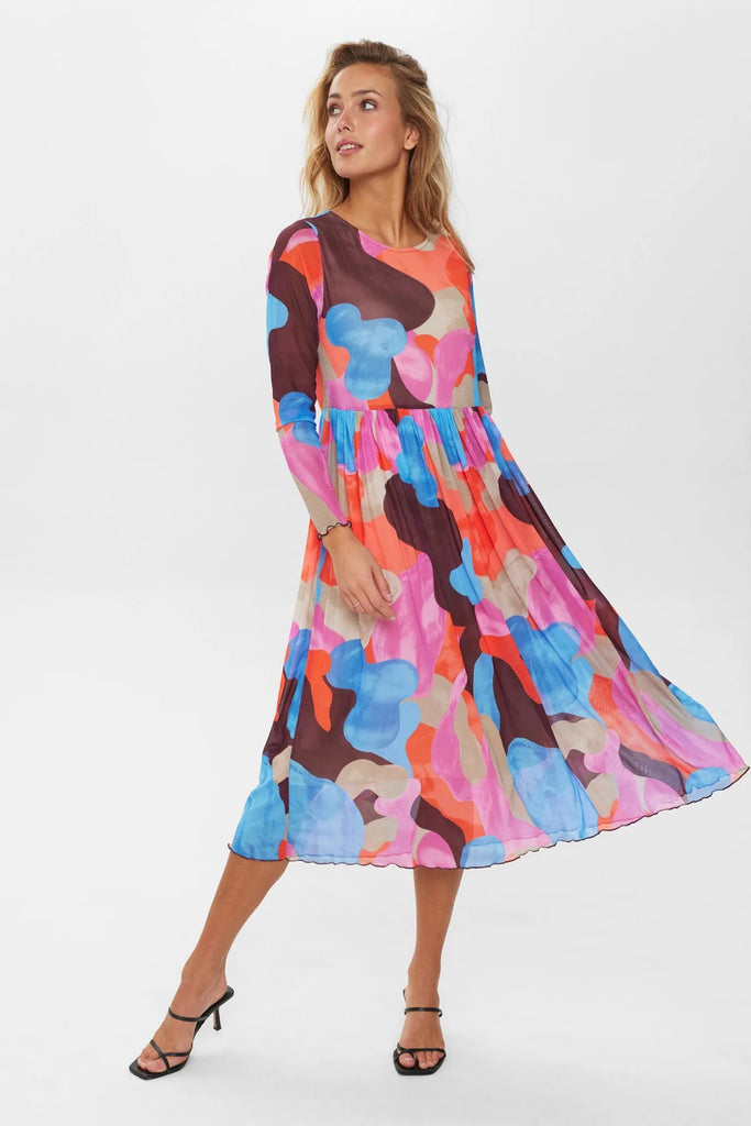 Numph Nufreja Port Royal Print Midi Dress