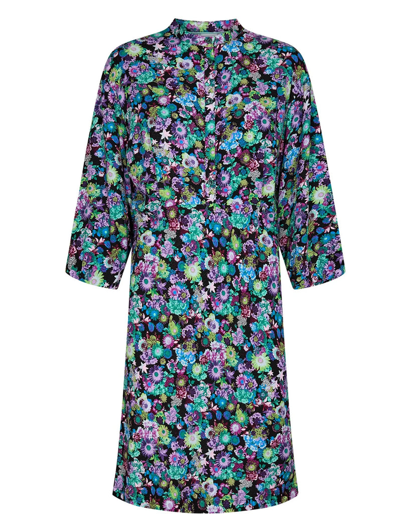 Numph Nuviola Tunic Style Floral Print Short Dress