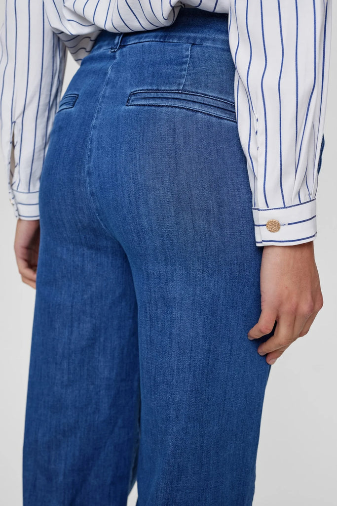 Numph Nuamber High Waisted Denim Blue Jeans From B
