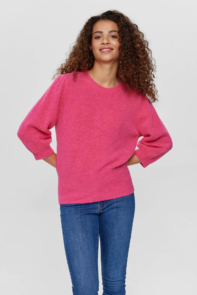 Numph Nureitta Pink Wool Blend Knitted Jumper