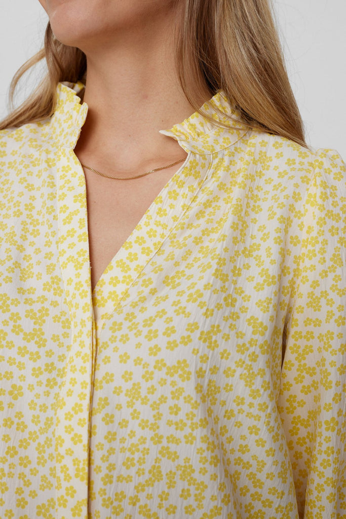 Numph Nuavas Lemon Floral Print Shirt