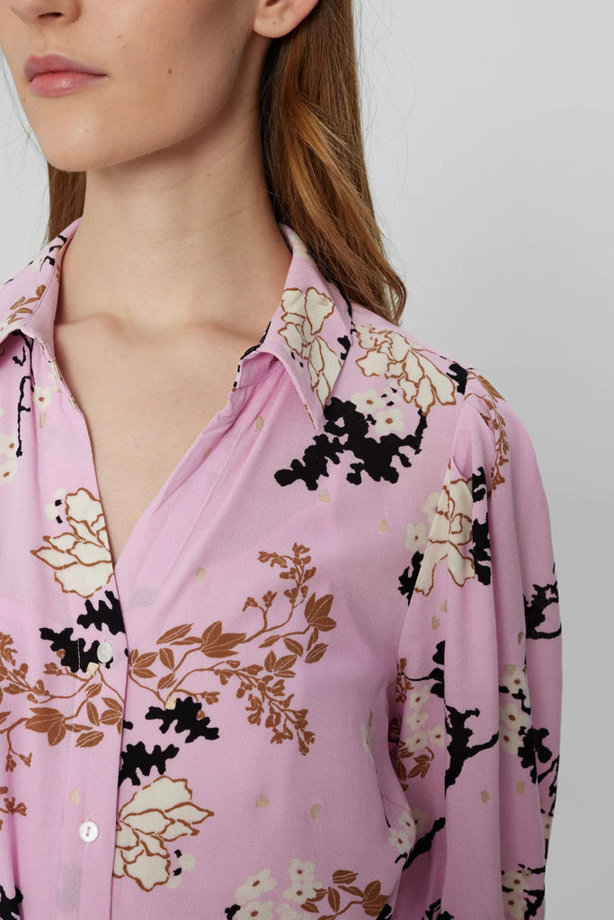 Numph Nucatalin Pink Blossom Print Shirt Dress