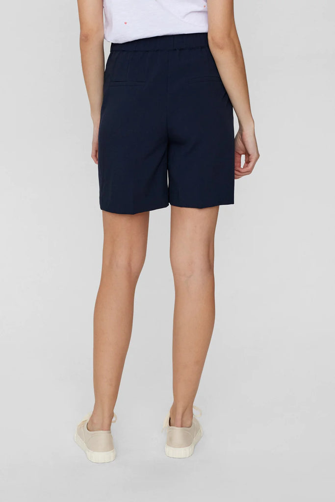 Numph Nuronja Shorts In Navy From The Back