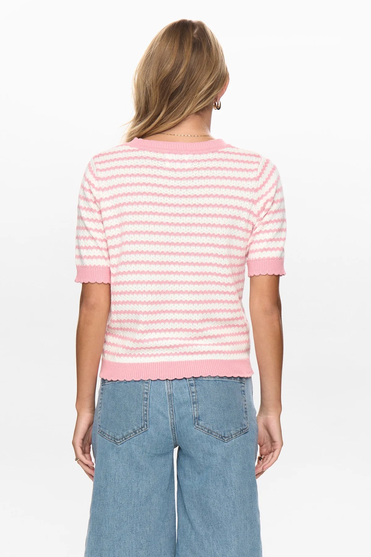 Numph striped short sleeve jumper back view
