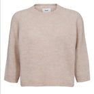 Nümph Nuriette Selma beige wool jumper front view