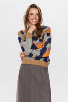 Numph Nugrit Knitted Camo Pattern Jumper