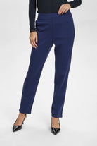 Numph Nufilla Navy Tapered Leg Trousers