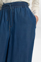 Numph Numiami Denim Wide Leg Trousers With Pockets