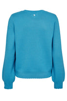 Back view of Nümph Nubir lightweight blue knit sweatshirt