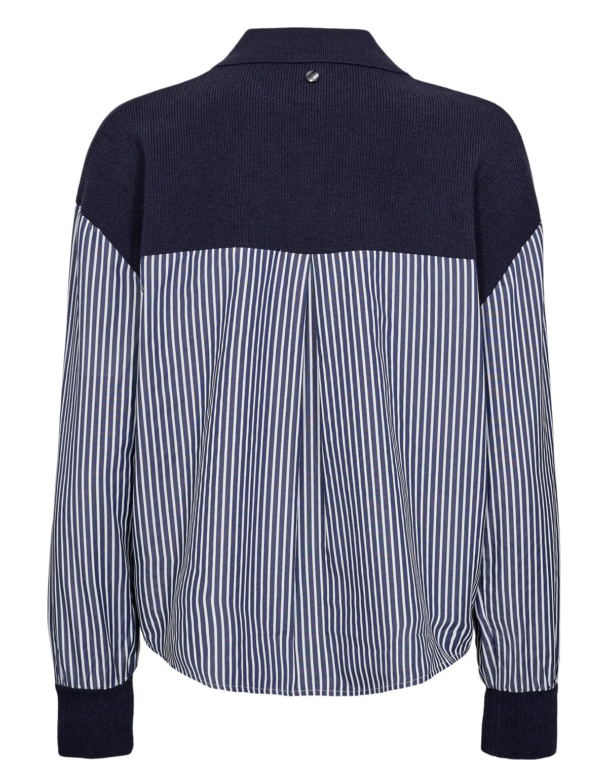 Back flat lay of Numph Numarsy navy striped jumper