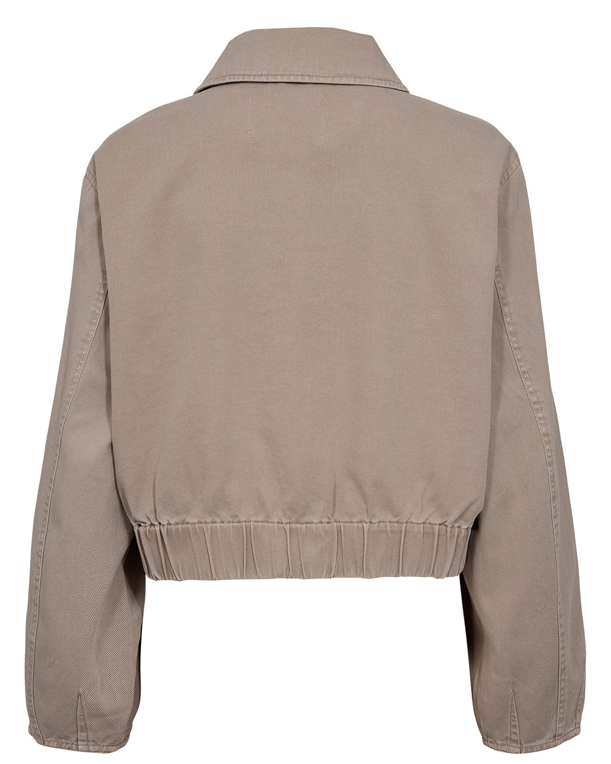 Numph Numariam cropped cotton jacket beige flat lay back

