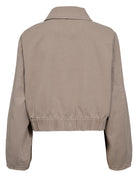 Numph Numariam cropped cotton jacket beige flat lay back
