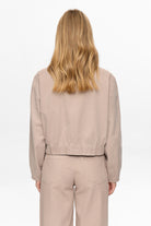 Numph Numariam beige jacket back view relaxed fit