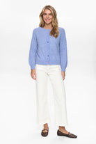 Numph Nurietto pointelle cardigan close-up soft knit texture