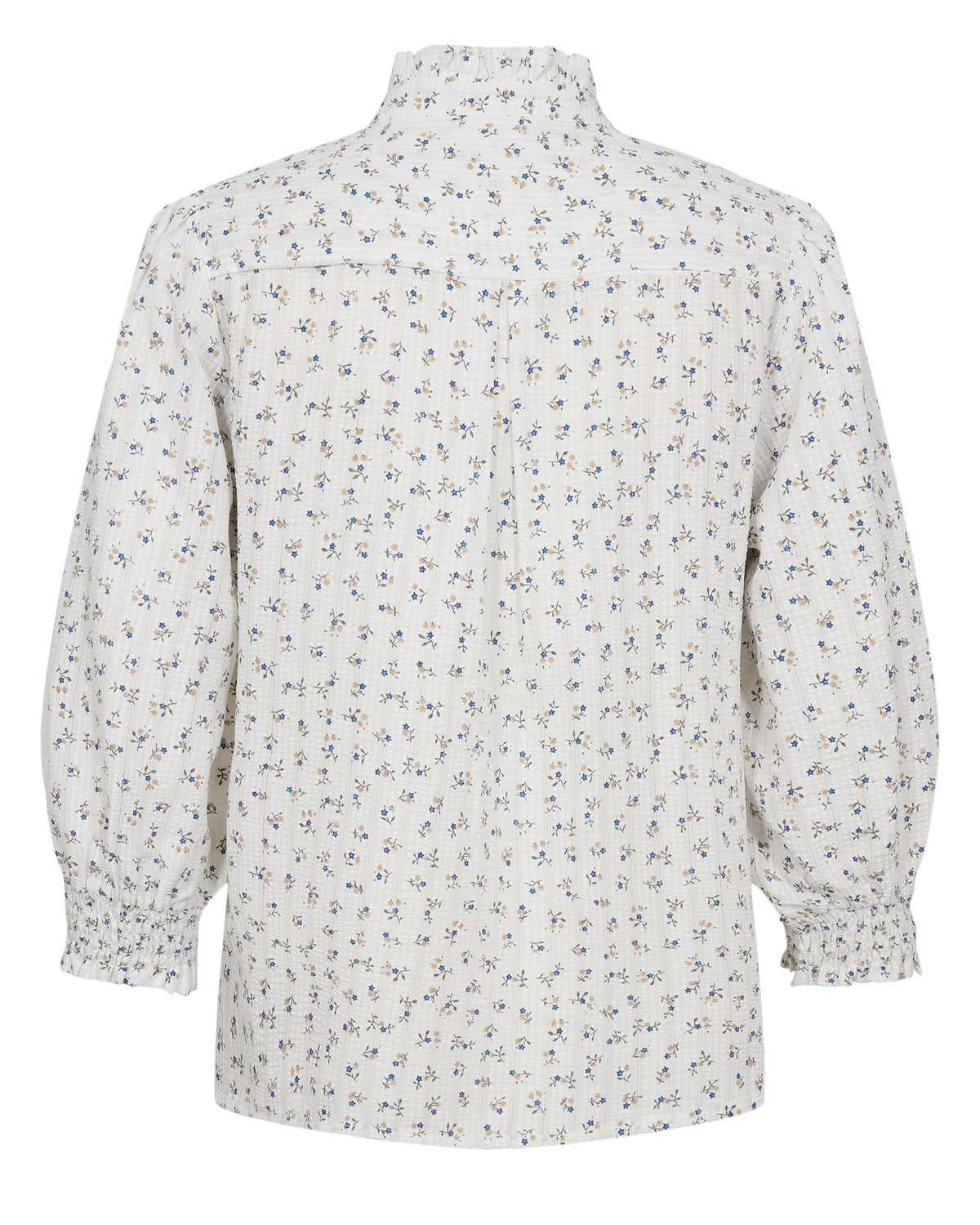 Numph Nufenja floral cotton shirt rear flat lay
