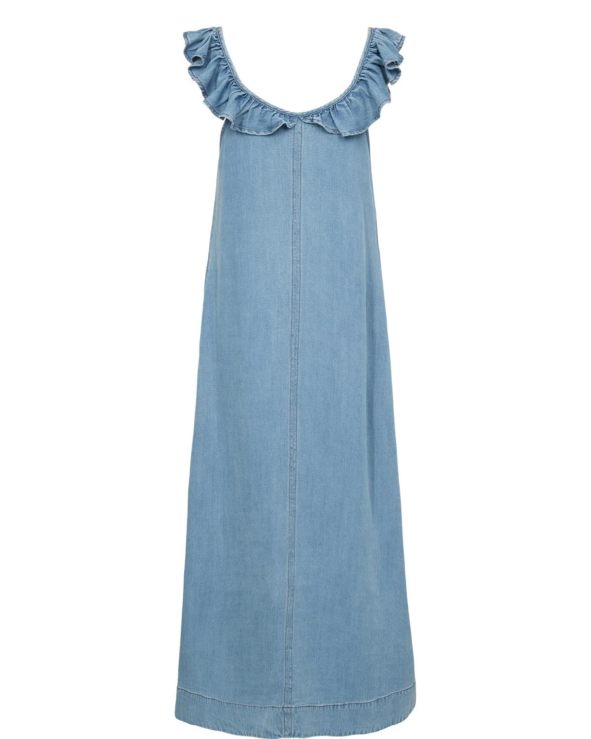 Numph blue denim maxi dress product image back
