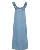 Numph blue denim maxi dress product image back