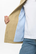 Numph beige jacket striped lining detail