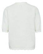 Numph cream short sleeve cardigan back view product image