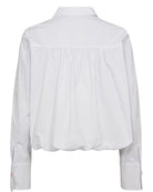 Numph white cotton cropper shirt women back view detail