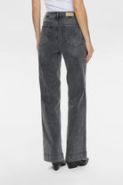 Nümph NuParis black washed wide leg jeans front fit view