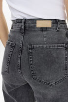 Nümph NuParis black washed wide leg jeans close-up showing back pocket detail