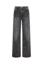 Nümph NuParis black washed high waisted wide leg jeans product front view