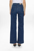 Nümph NuParis dark blue wide leg jeans front fit view