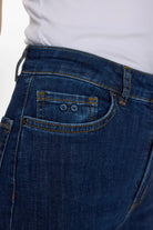 Nümph NuParis dark blue jeans close-up showing front pocket detail