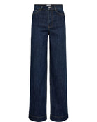 LNümph NuParis dark blue high waisted wide leg jeans product front view