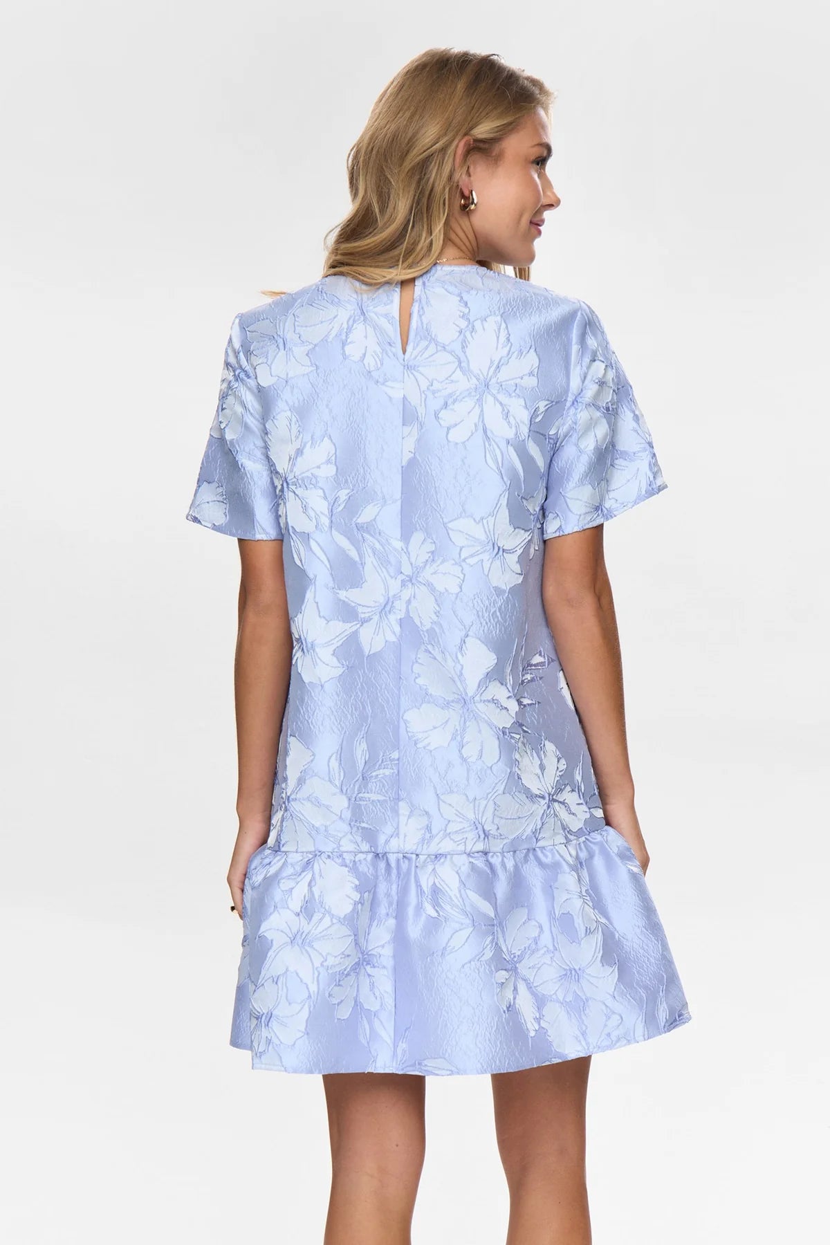 Numph Nuvilmi mini dress back view flared hem