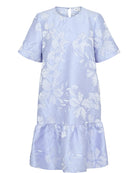 Numph floral textured mini dress hem detail