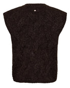Nümph Nualmas Black Coffee sleeveless knit vest – product back view
