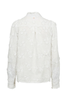 Nümph Nulenea white floral embroidered cotton blouse – product back view
