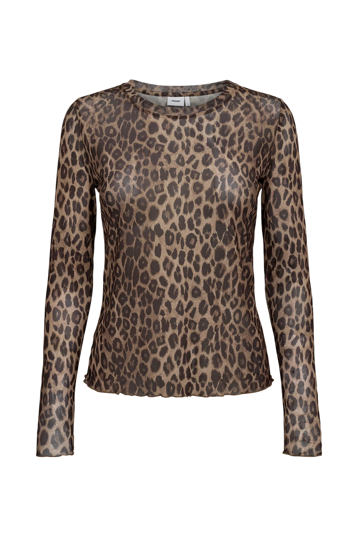Nümph Nulionis Tiger’s Eye leopard print top – product front view