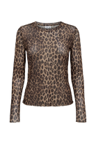Nümph Nulionis Tiger’s Eye leopard print top – product front view