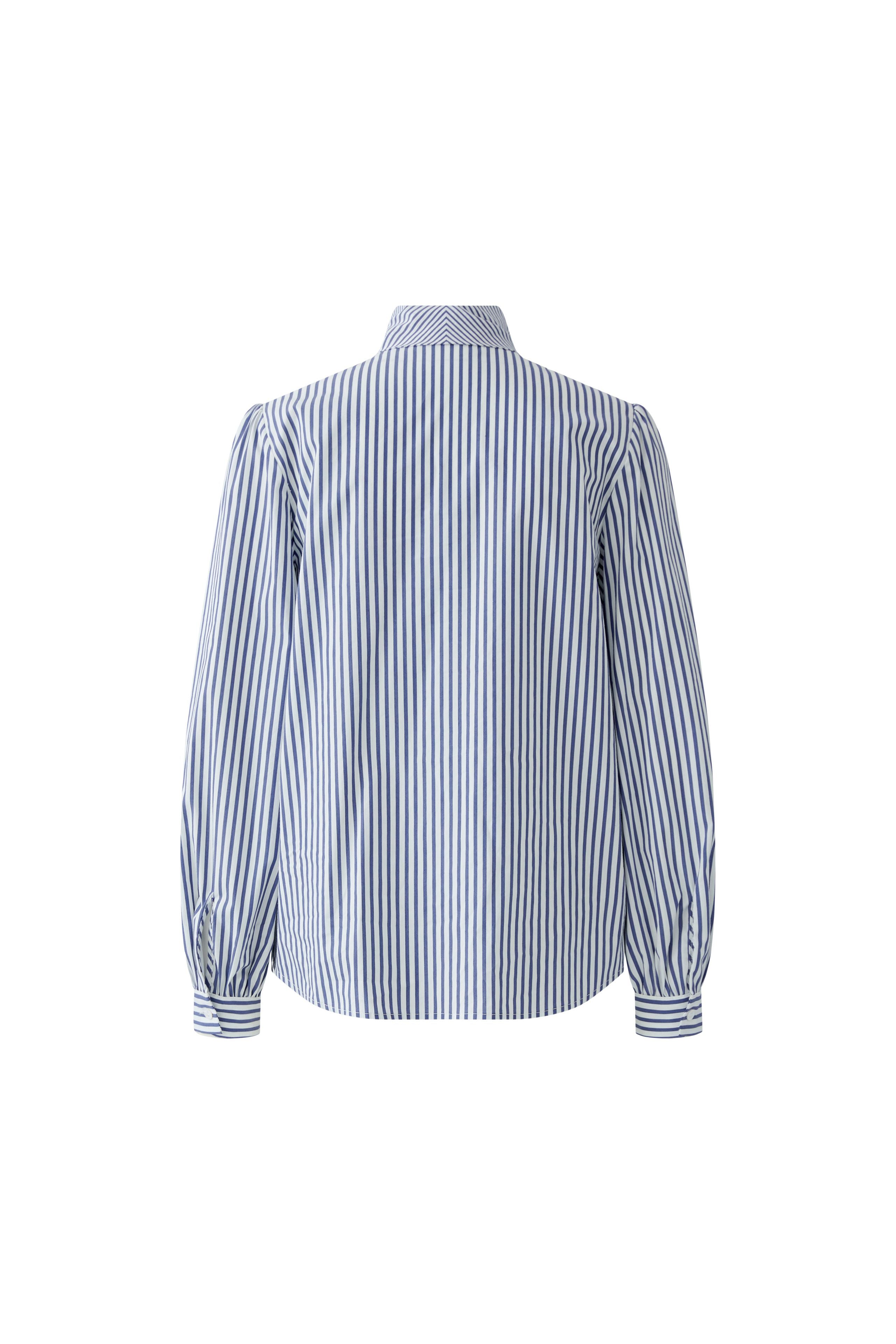 Oui blue and white striped blouse – back product view