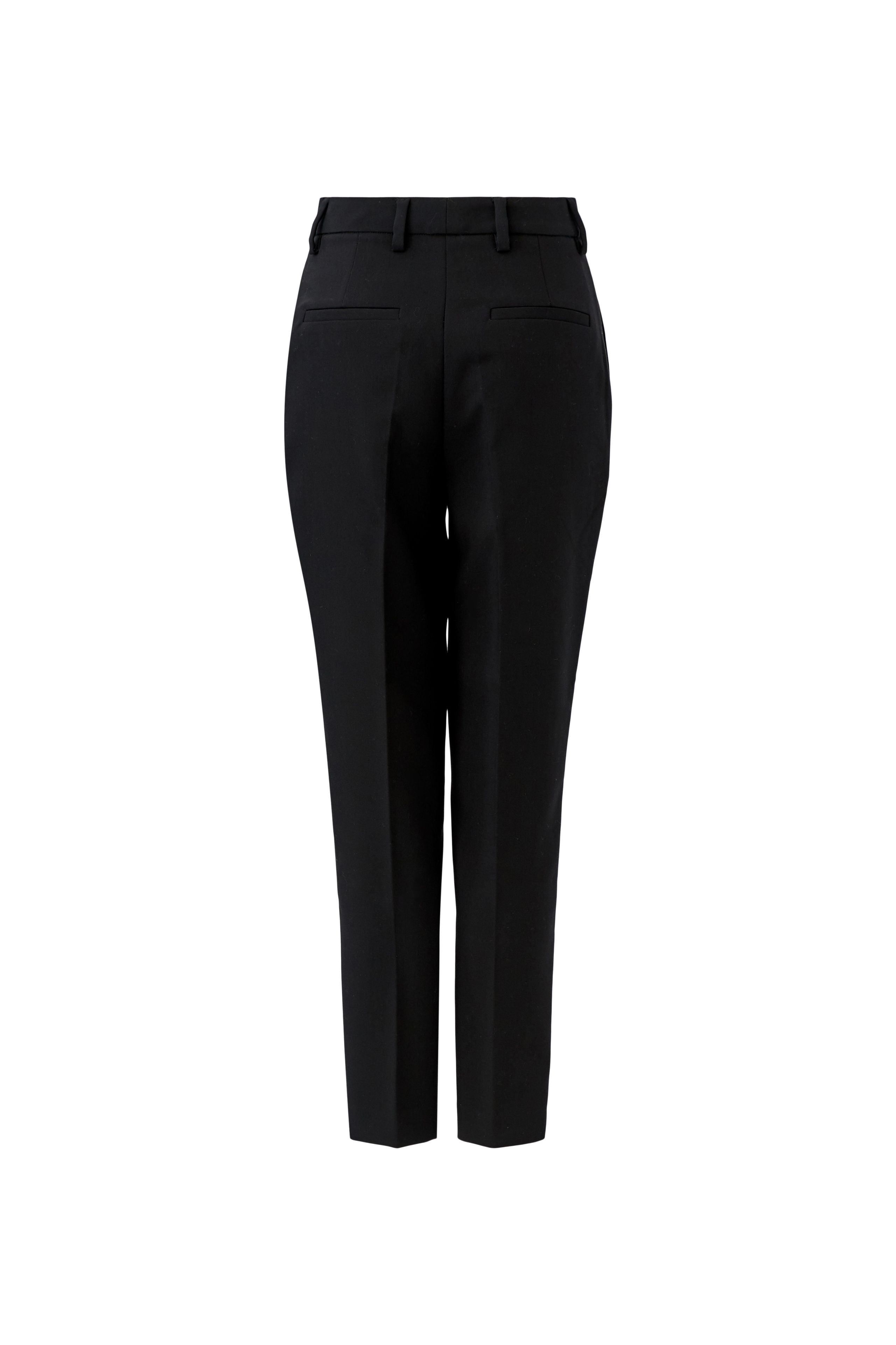 Oui black slim leg tailored trousers – product back view